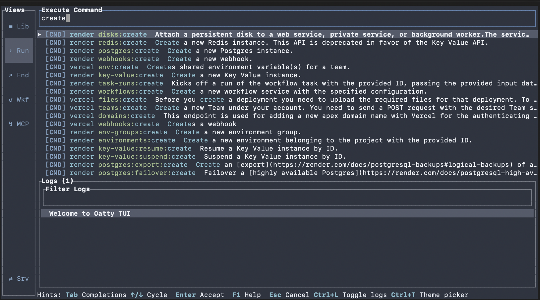 Run command screenshot