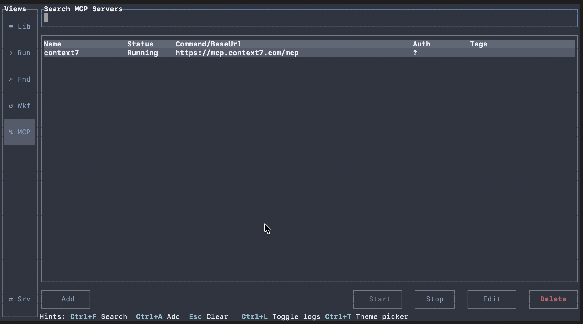 Oatty MCP plugin table screenshot